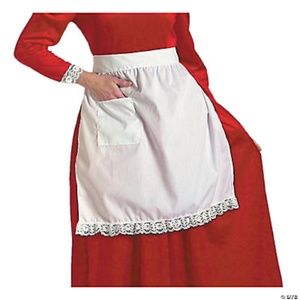 HALCO MRS SANTA CLAUS COTTON APRON MAID HOSTESS 50'S HOUSEWIFE COSTUME NEW